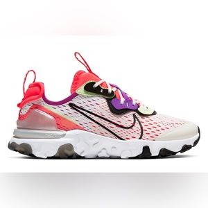 Nike React Vision Barely Volt Crimson Size 6.5Y!
